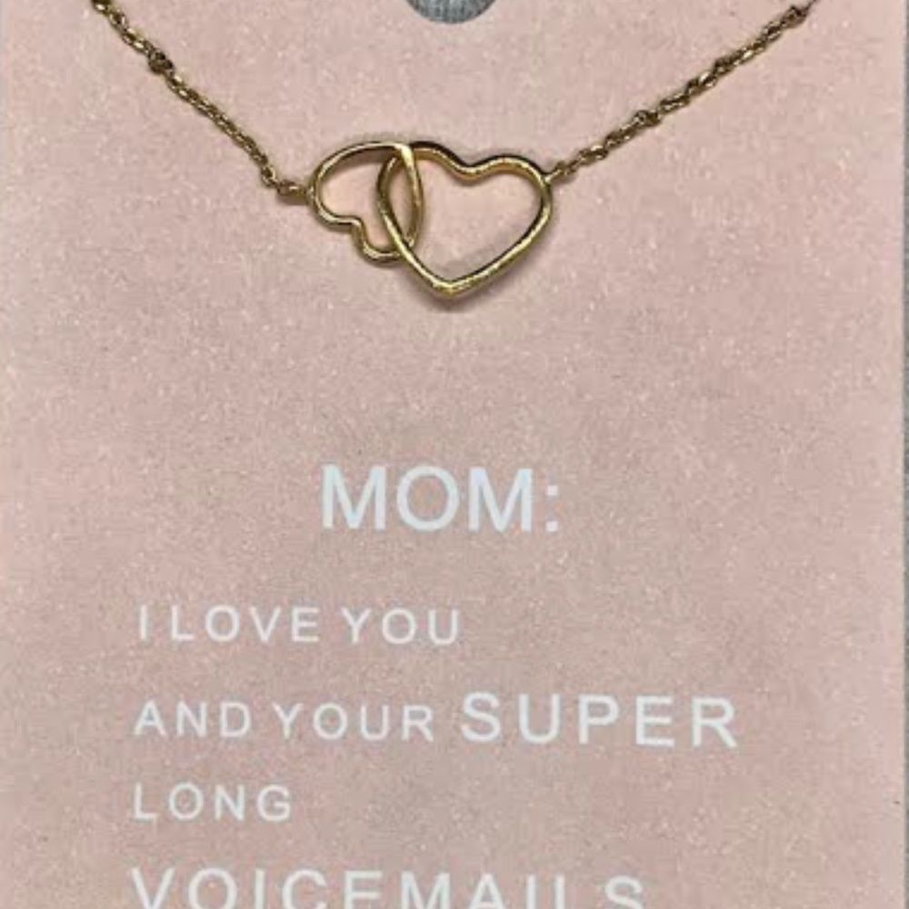 Double Heart Gold Necklace